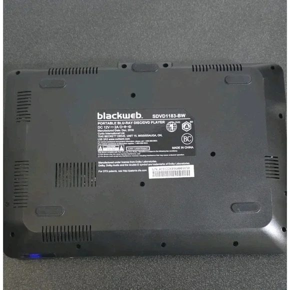 Blackweb SDVD1183-BW Portable Blu-ray Disc/DVD 11.4" Player | *Device Only* EUC - Picture 7 of 10
